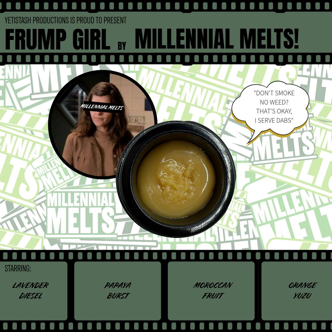 Millennial Melts | Frump Girl | Live Rosin | 5G Jar by Yeti Stash