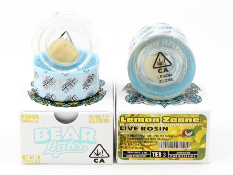 BEAR Labs - Lemon Zcone - Rosin Tier 3