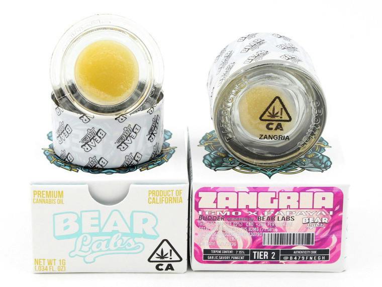 BEAR Labs - Zangia - Live Resin Budder Tier 2
