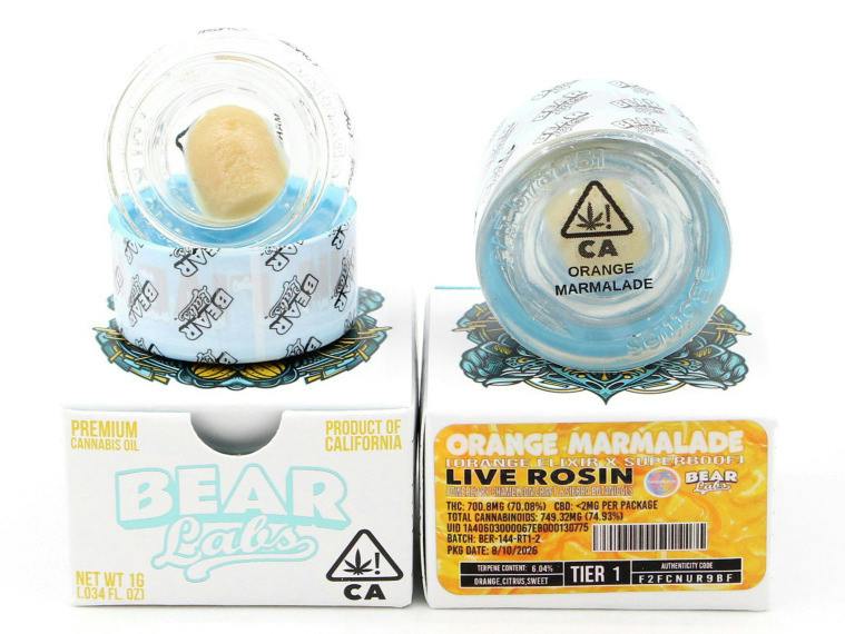 BEAR Labs - Orange Marmalade - Rosin Tier 1