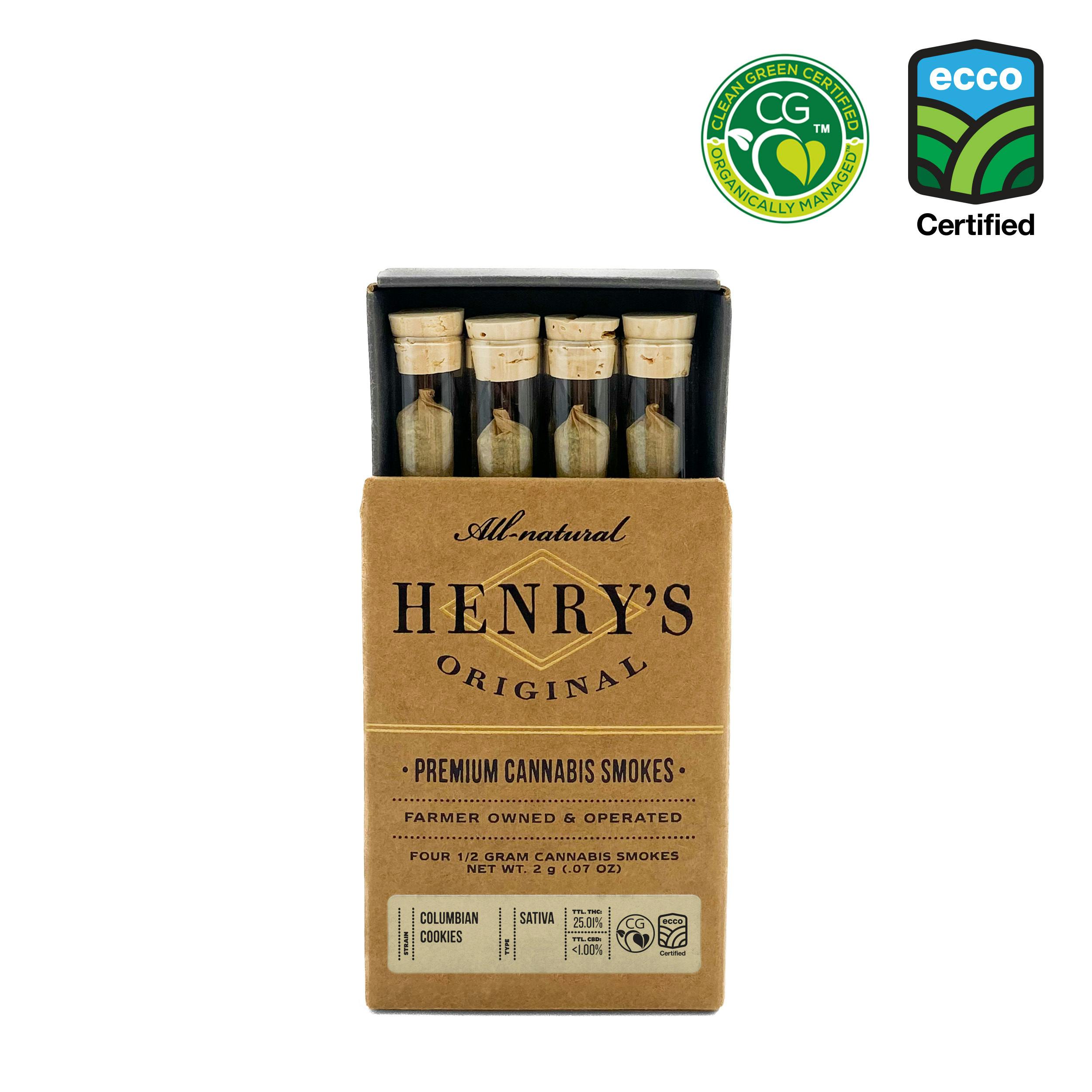 Henry's Original | Columbian Cookies | Joints | 0.5g each | 4pk