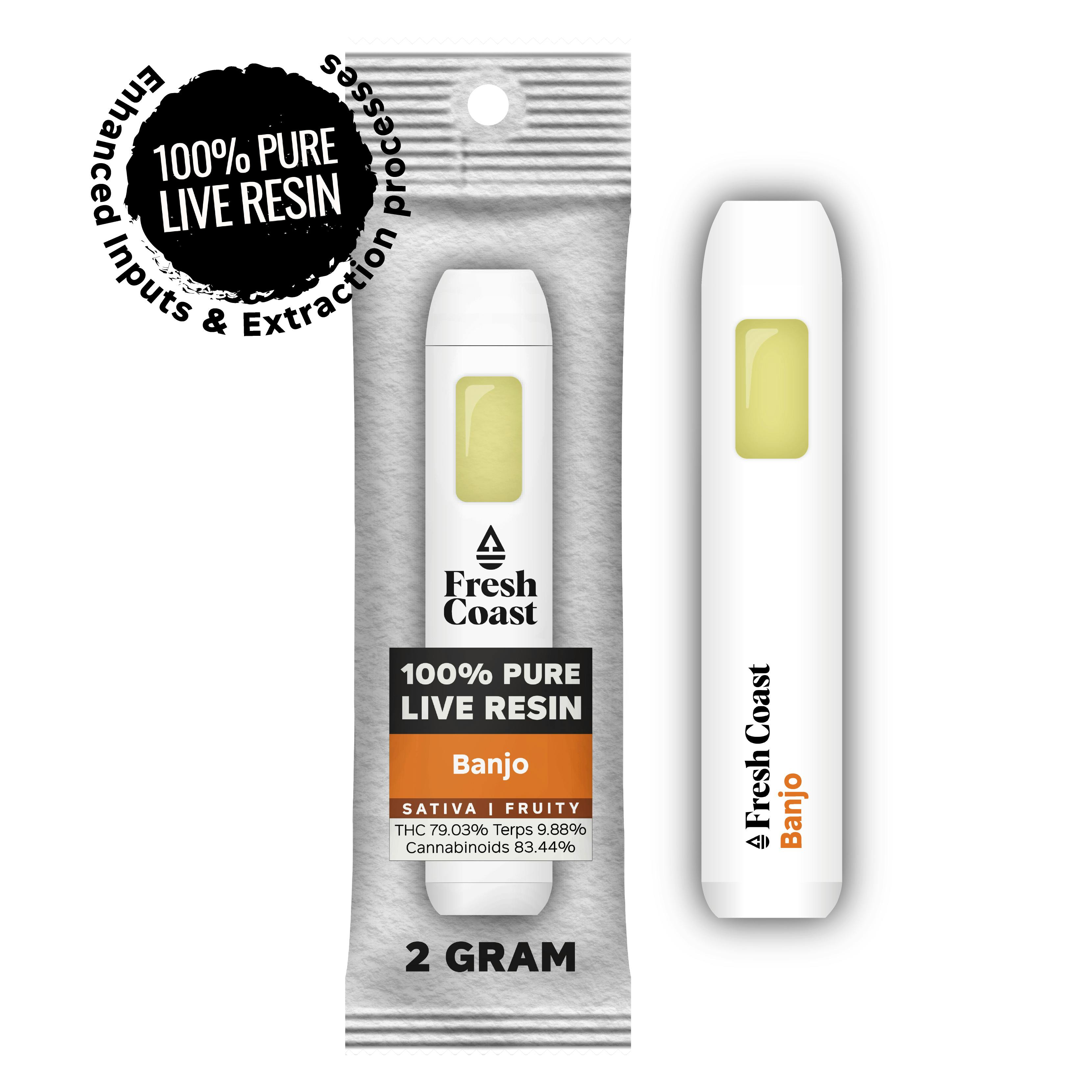 Banjo | Live Resin Disposable | 2g by Fresh Coast