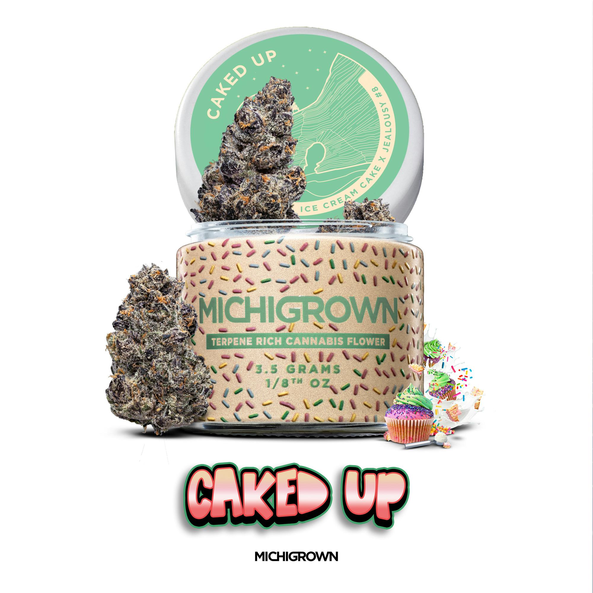 CAKED UP - 3.5 GRAMS - PREMIUM FLOWER - JARS by MICHIGROWN