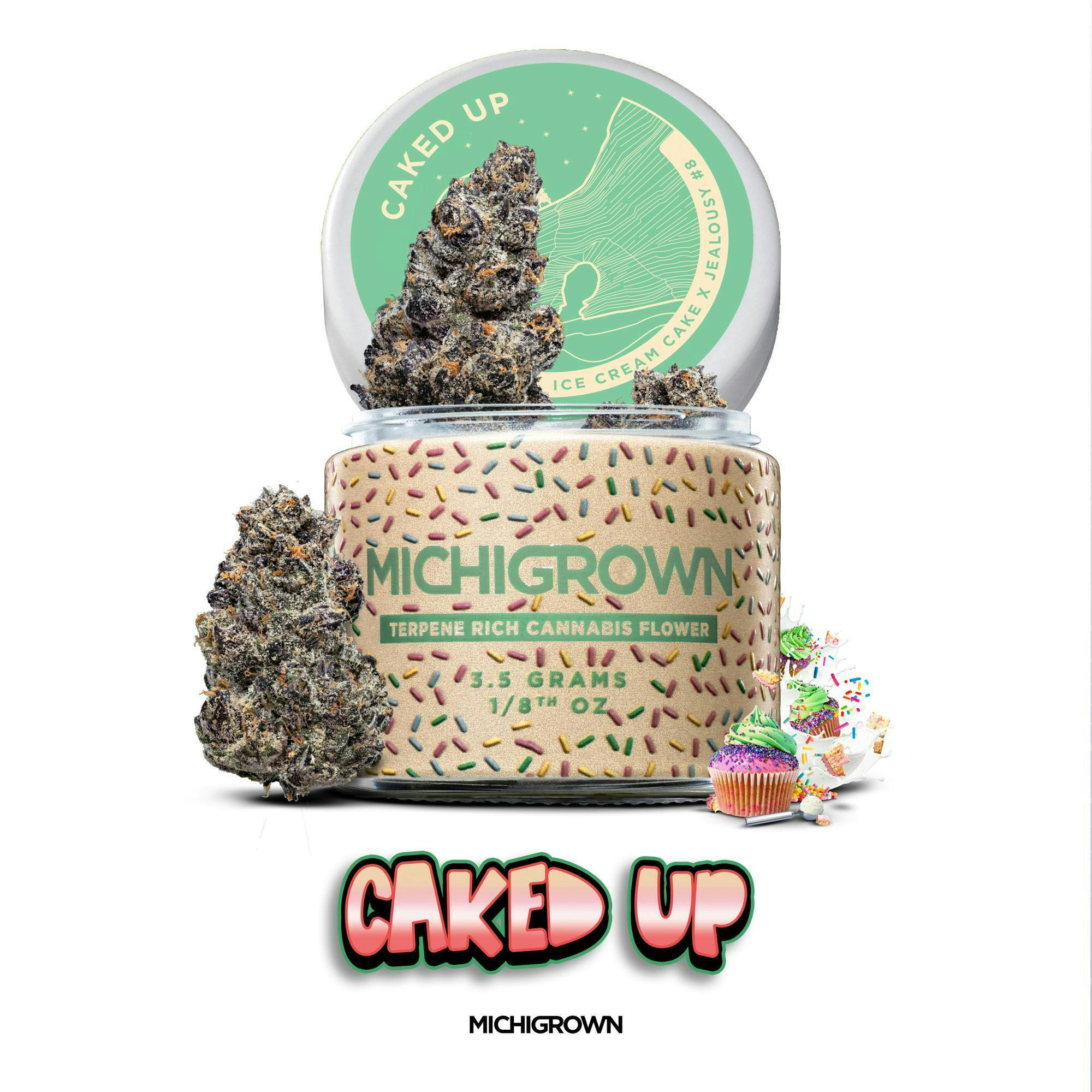 CAKED UP - 14 GRAMS - PREMIUM FLOWER - JARS by MICHIGROWN
