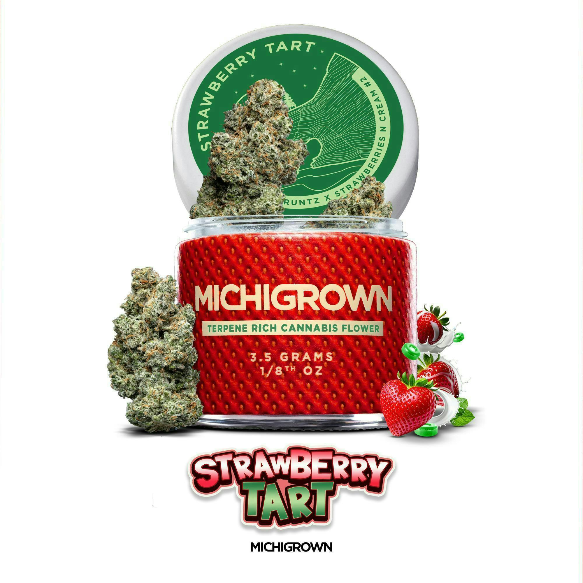STRAWBERRY TART - 28 GRAMS - PREMIUM FLOWER - JARS by MICHIGROWN