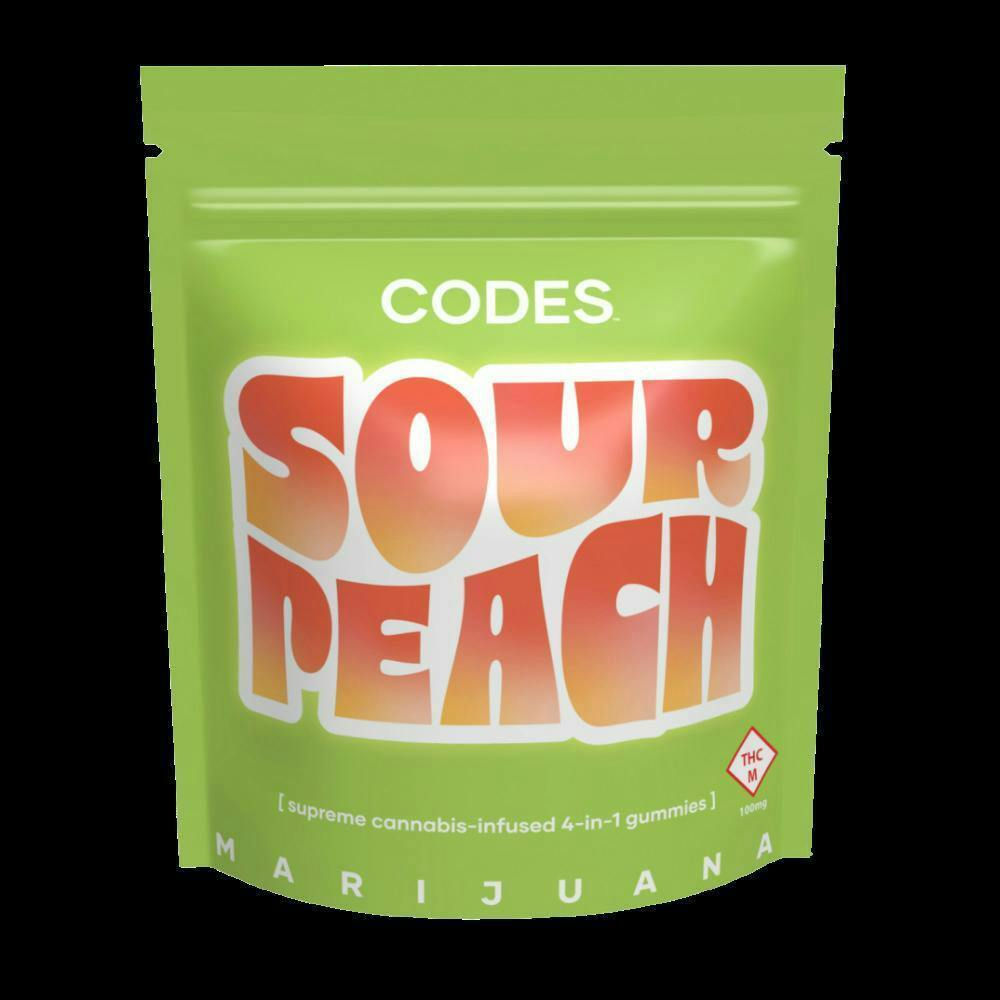Sour Peach Gummies | 100mg | 5ct | 20mg/each