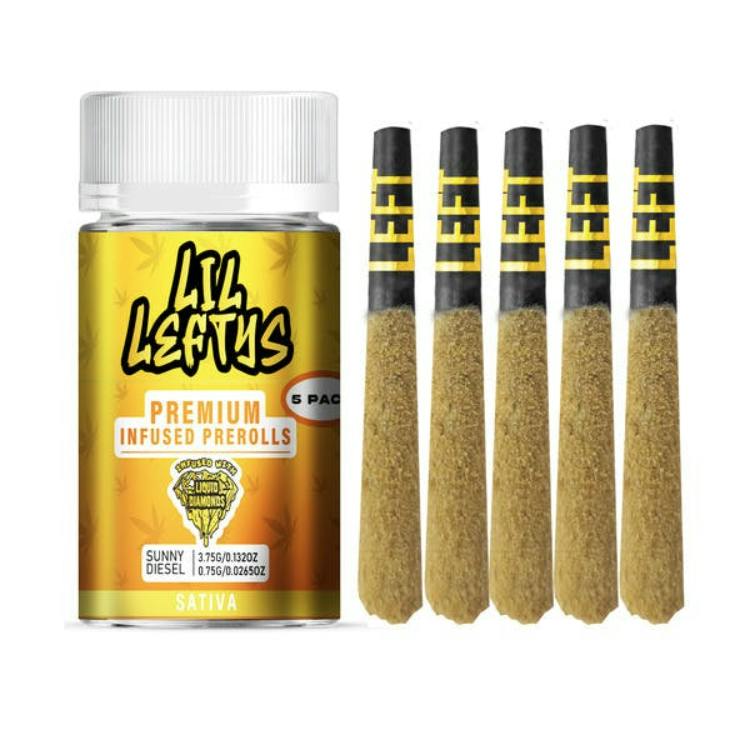 Lil Lefty's | Sunny Diesel | Infused Joints | 0.75g each | 5pk