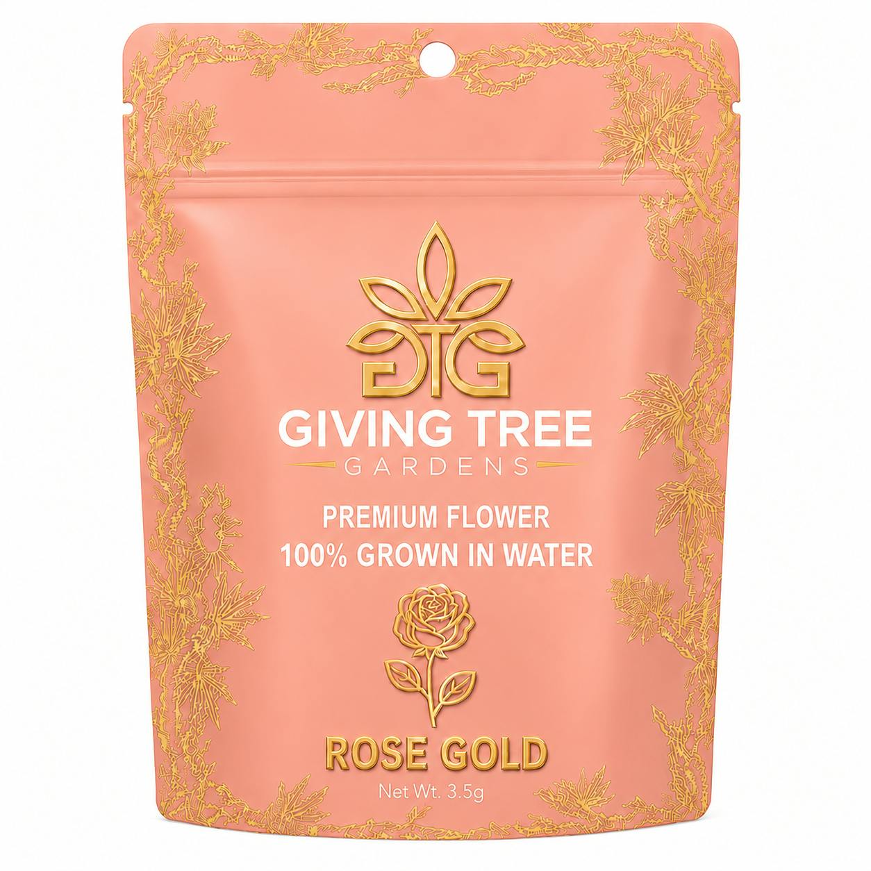 Rose Gold – 3.5G Pre-Pack Flower | 100% WATER GROWN • TRUE HYDRO by Giving Tree Gardens
