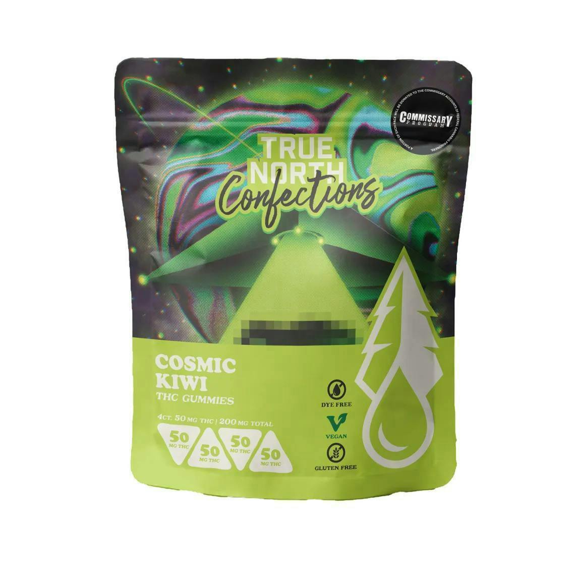Cosmic Kiwi Gummies | 200mg | 4ct | 50mg/ea by True North Collective MI