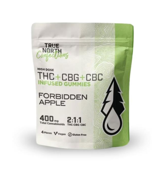 Forbidden Apple 2:1:1 THC:CBG:CBC Gummies | 200mg | 4ct | 50mg/ea by True North Collective MI