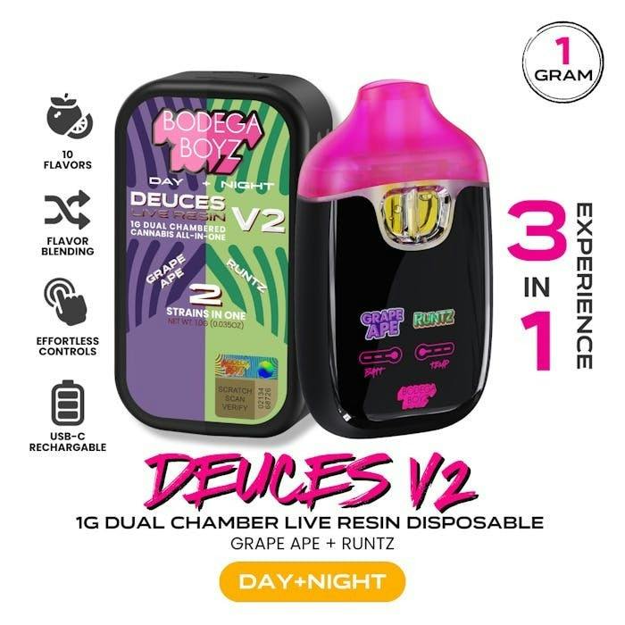 Grape Ape x Runtz | Deuces Live Resin Disposable | 1g