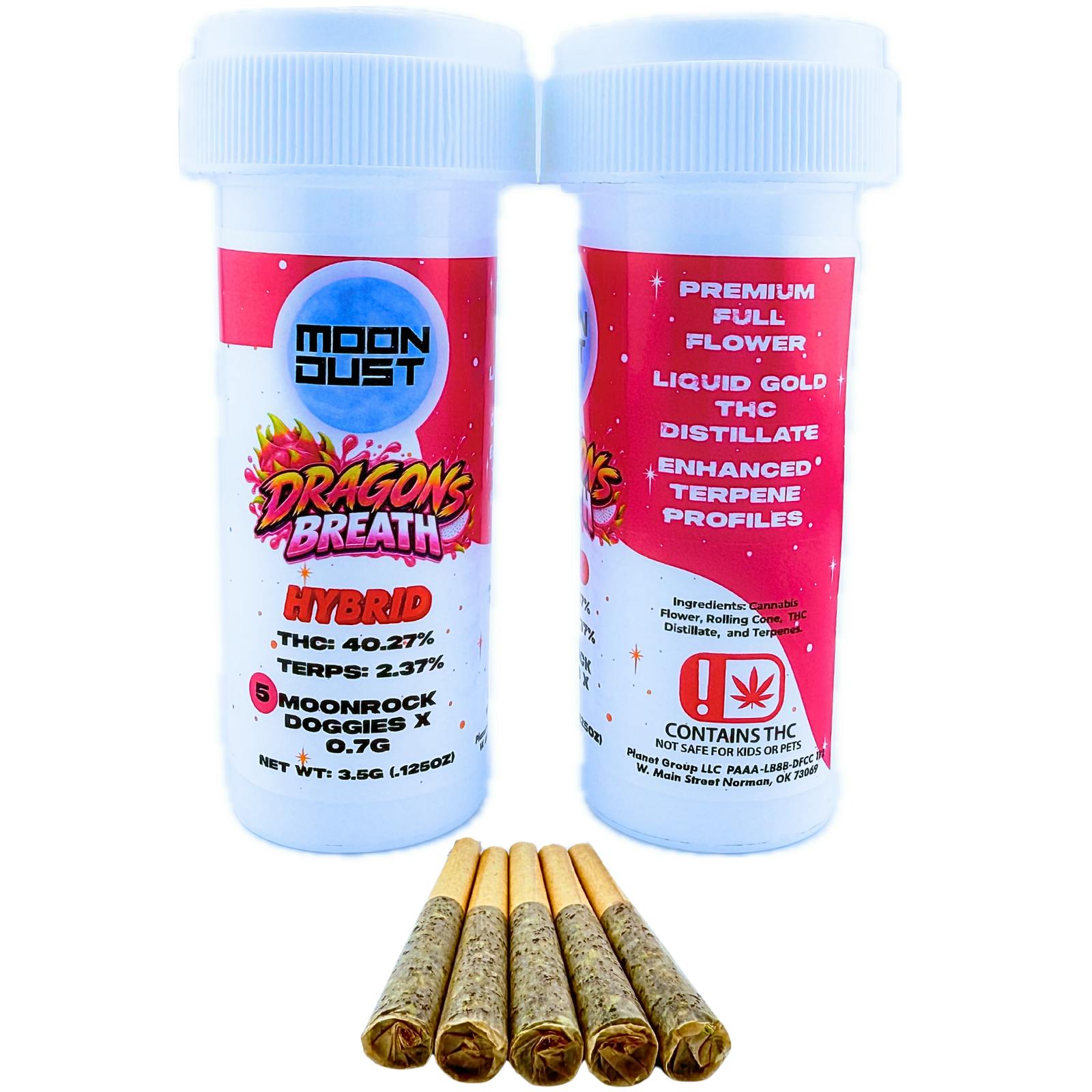 Moon Rock | Dragons Breath | Infused Joint | 0.7g each | 5pk