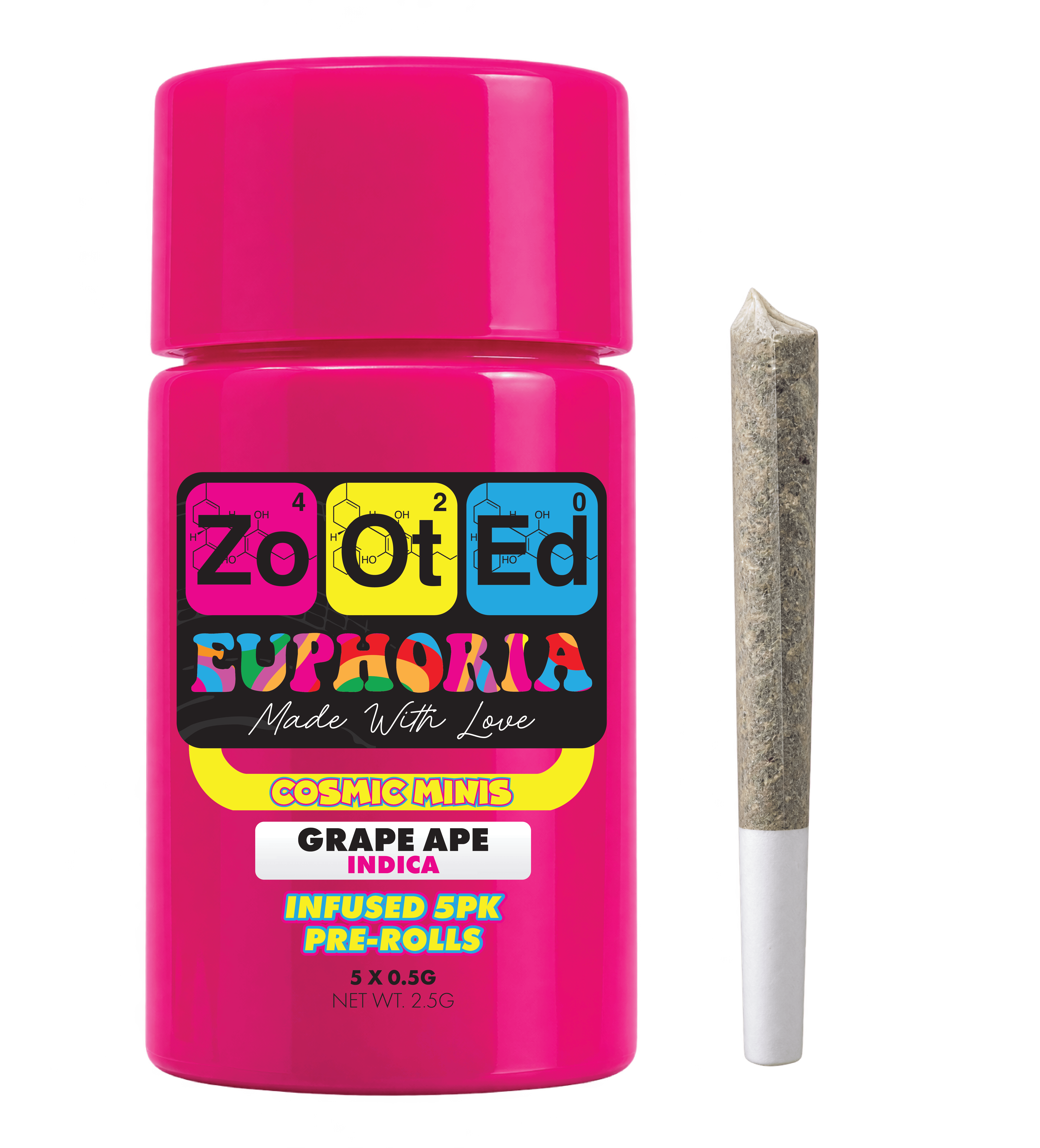 Euphoria Cosmic Minis | Grape Ape | Infused Minis | .5g ea | 5pk