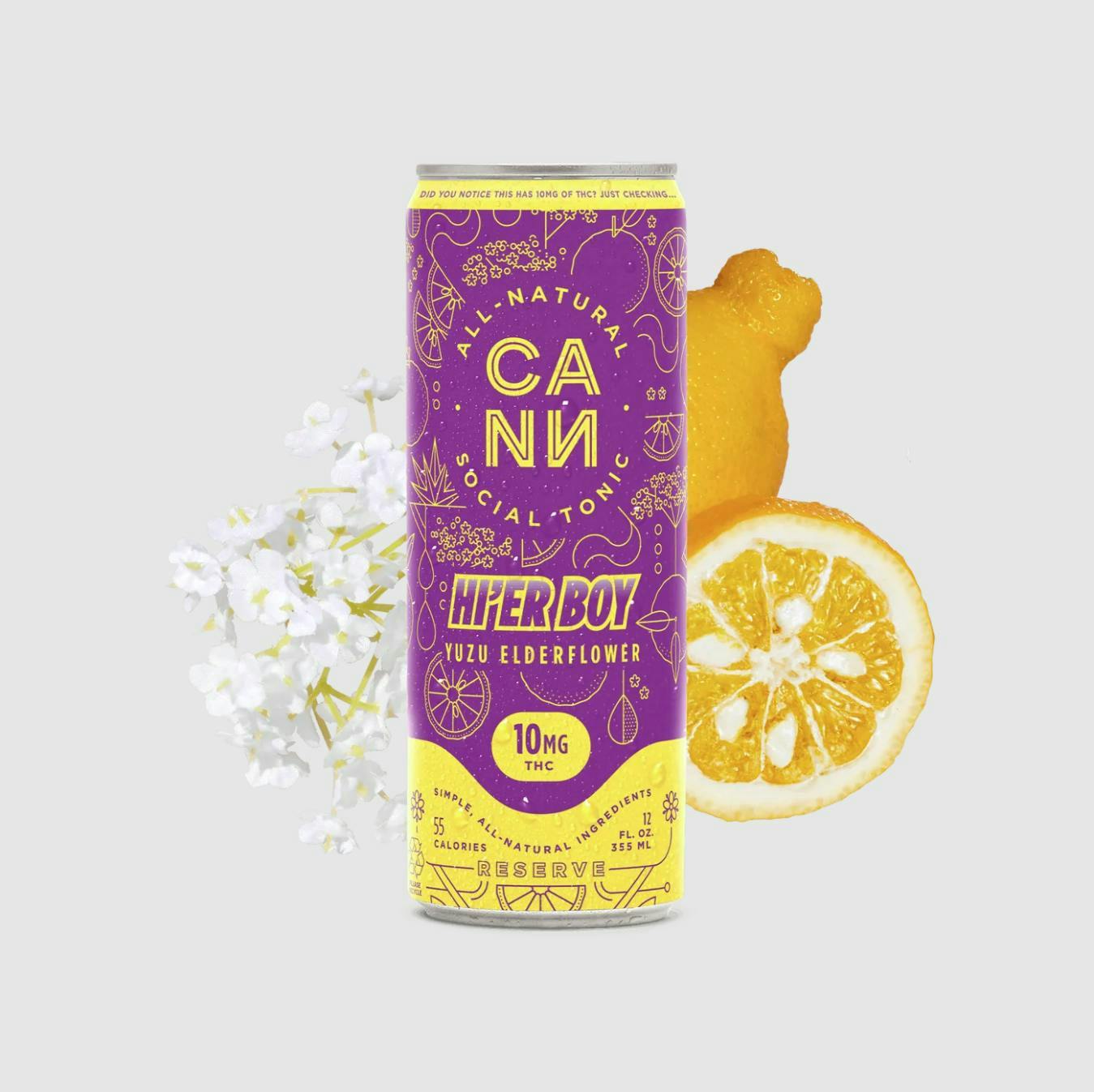 Hier Boy Yuzu Elderflower Sparkling Water Carbonated