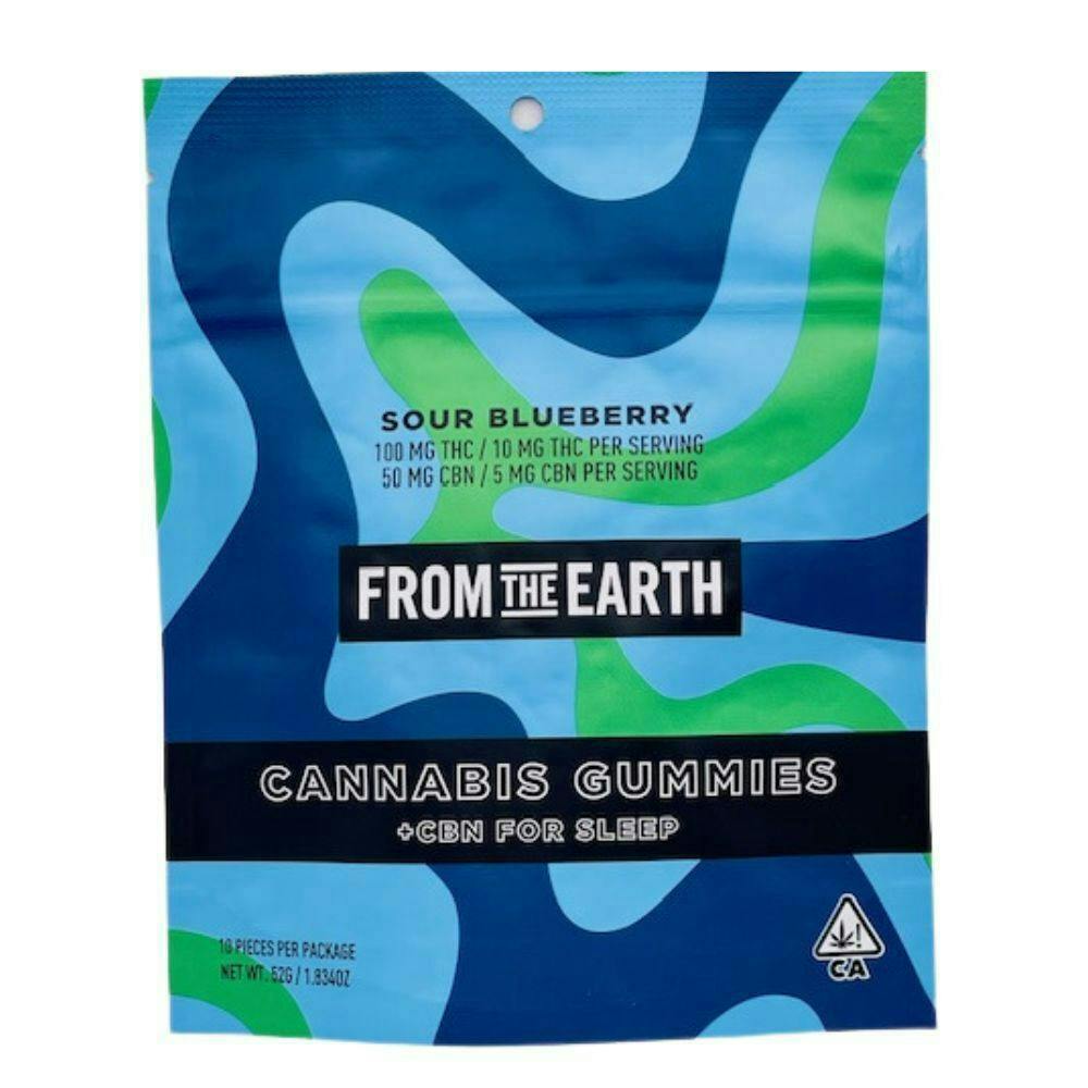Sour Blueberry 2:1 THC:CBN Gummies | 100mg | 10ct | 10mg/ea