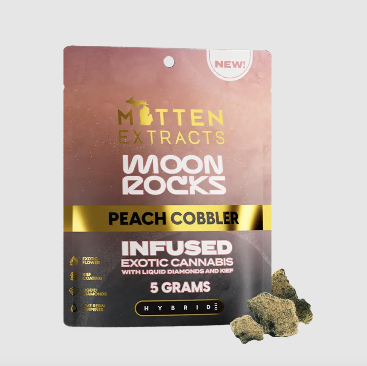Peach Cobbler | Infused Moon Rocks | 5g