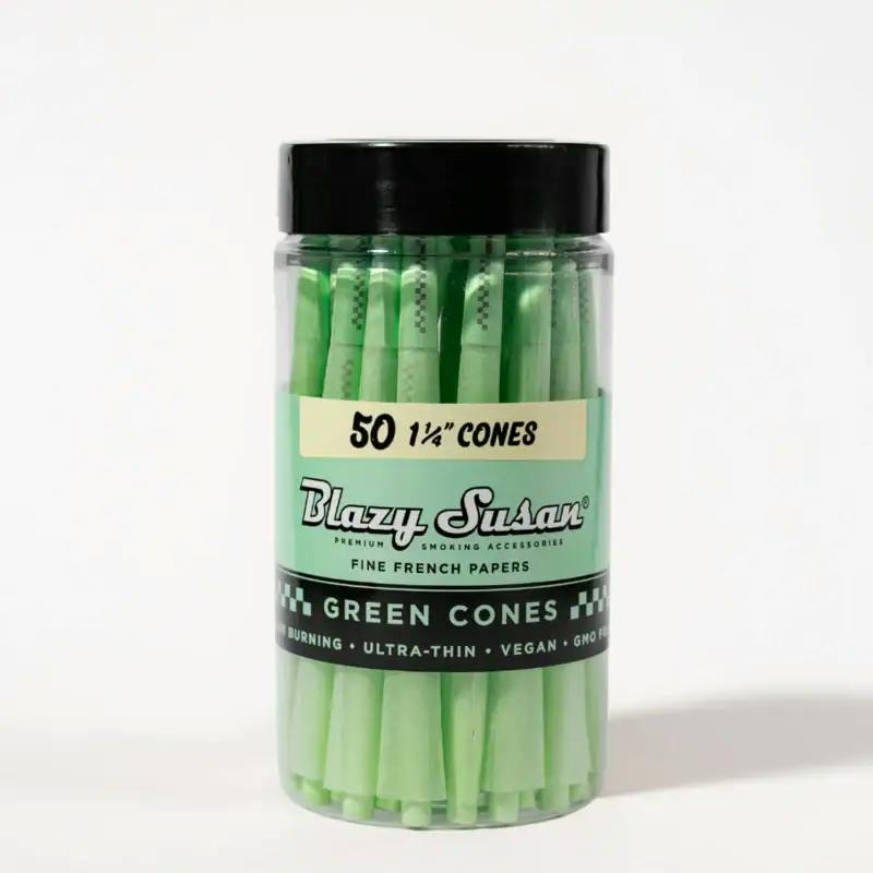 1 1/4 Size Classic Green Cones - 50ct | Rolling Papers | Accessories