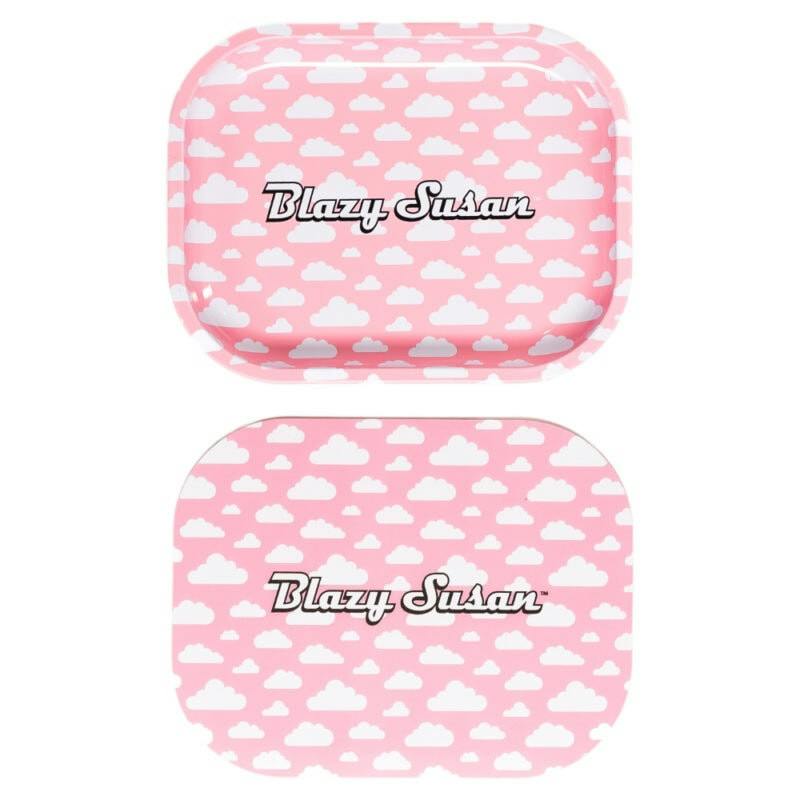 Pink Clouds Metal Rolling Tray w/ Lid - Small | Accessories