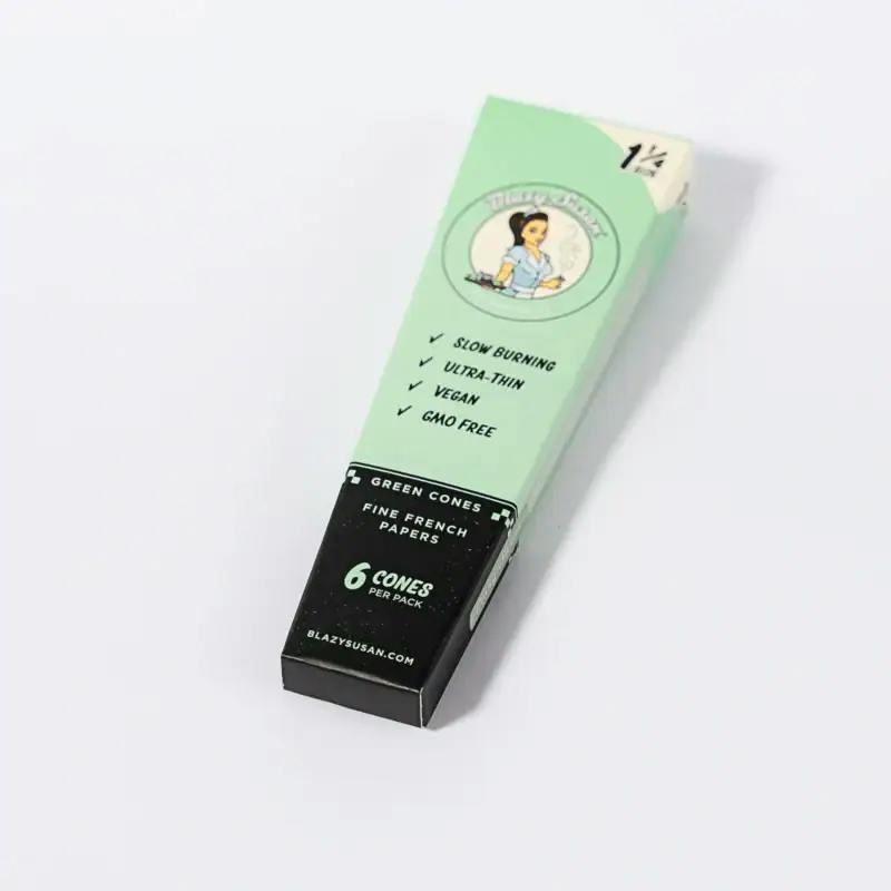 1 1/4 Size Classic Green Cones | Rolling Papers | Accessories | 6ct