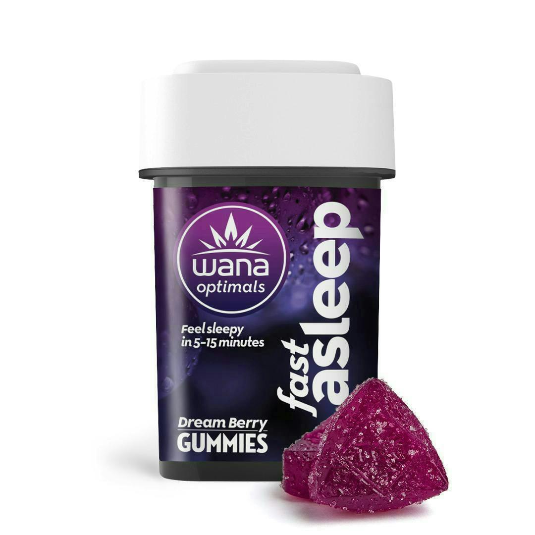 Optimal Fast Asleep | Dream Berry Gummies | 20mg |10ct | 2mg/ea by Wana Edibles