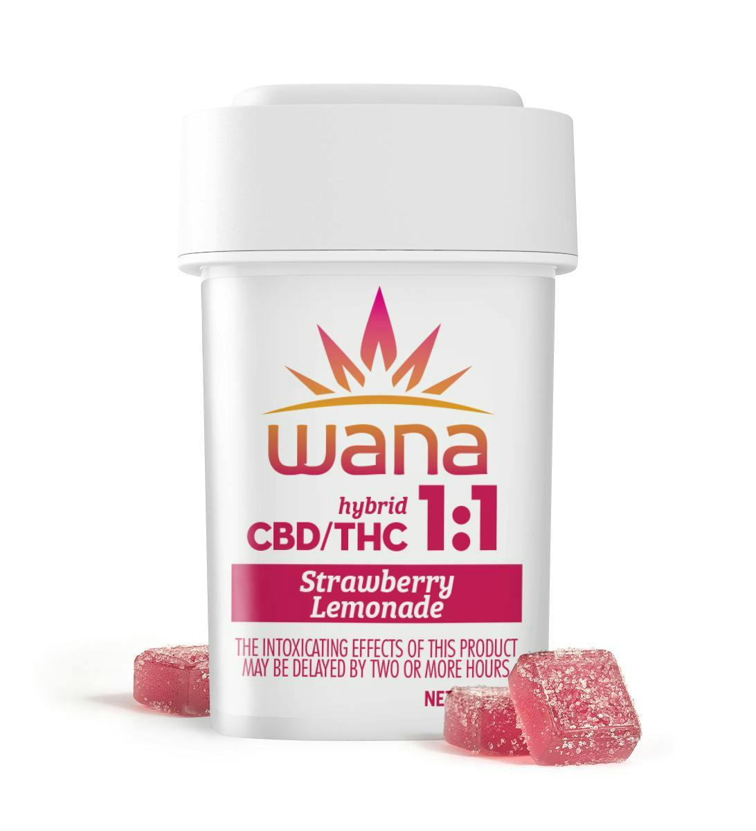 Classic | Strawberry Lemonade 1:1 CBD:THC Gummies | 100mg | 10ct | 10mg/ea
