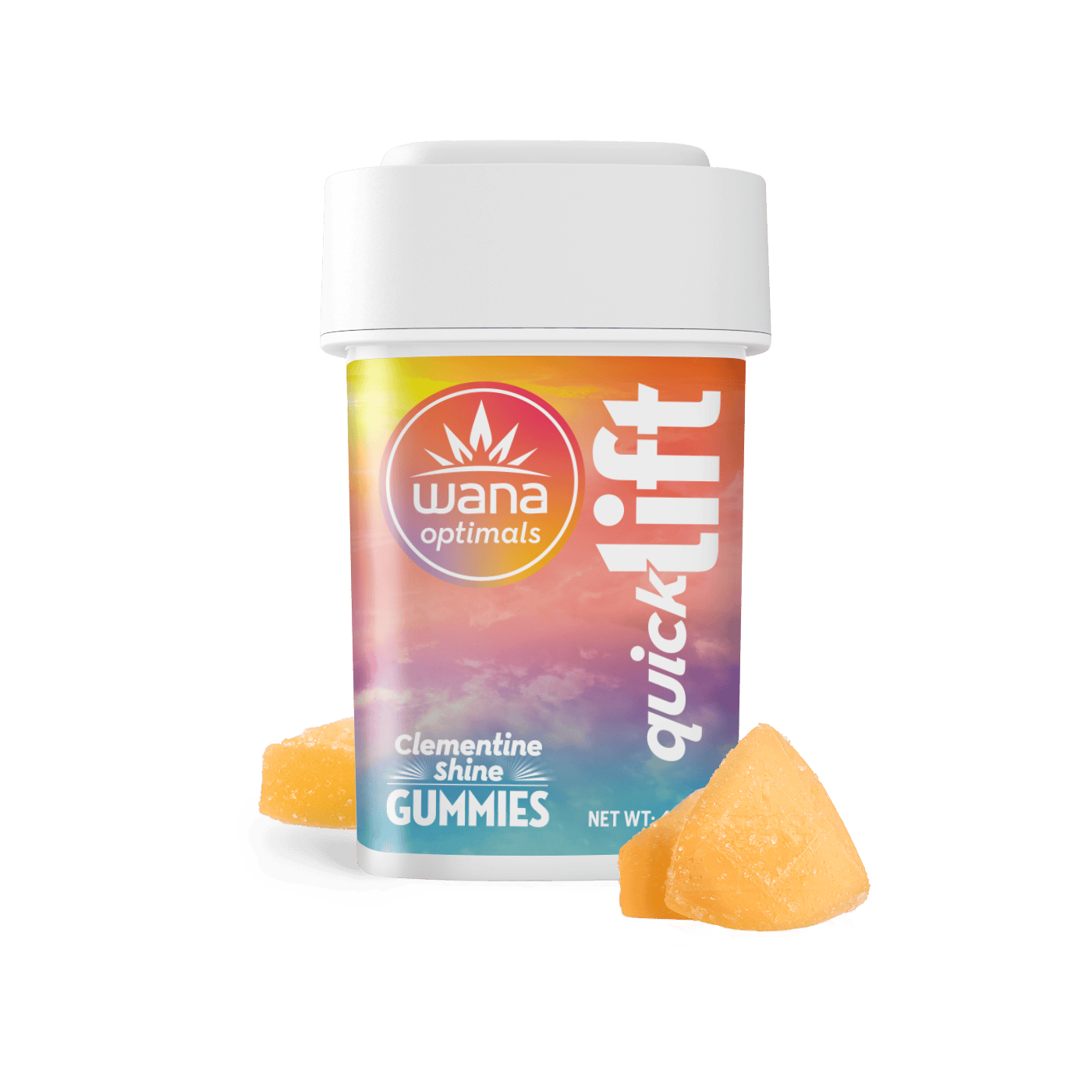 Optimal Quick Lift | Clementine Shine Gummies | 50mg | 10ct | 5mg/ea by Wana Edibles