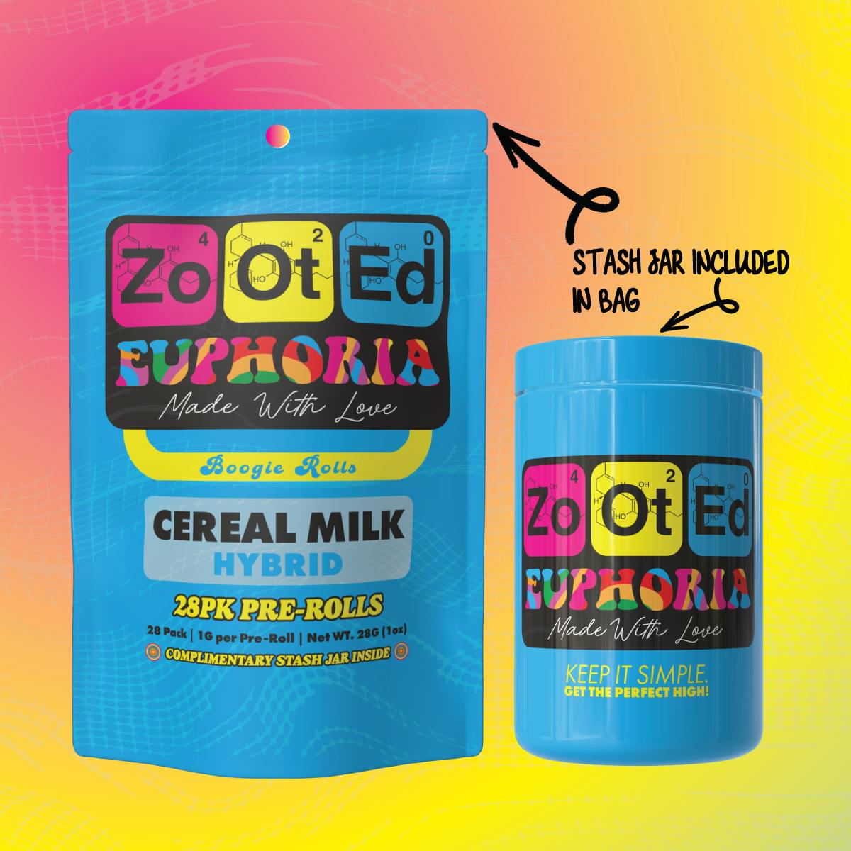 Euphoria Boogie Roll | Cereal Milk | Joints | 1g ea | 28pk