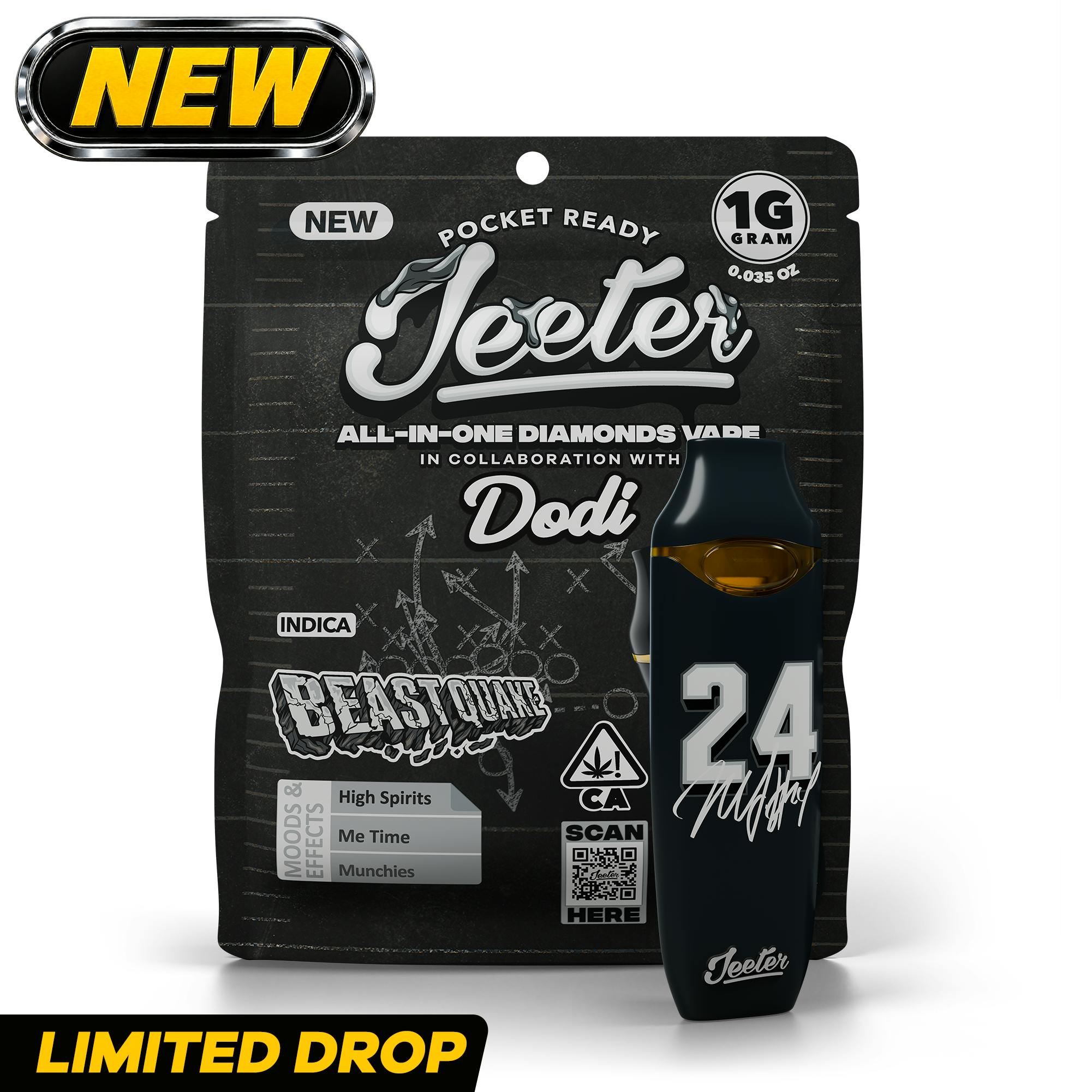 Jeeter x Dodi Game Day | Beast Quake | Diamonds Disposable | 1g