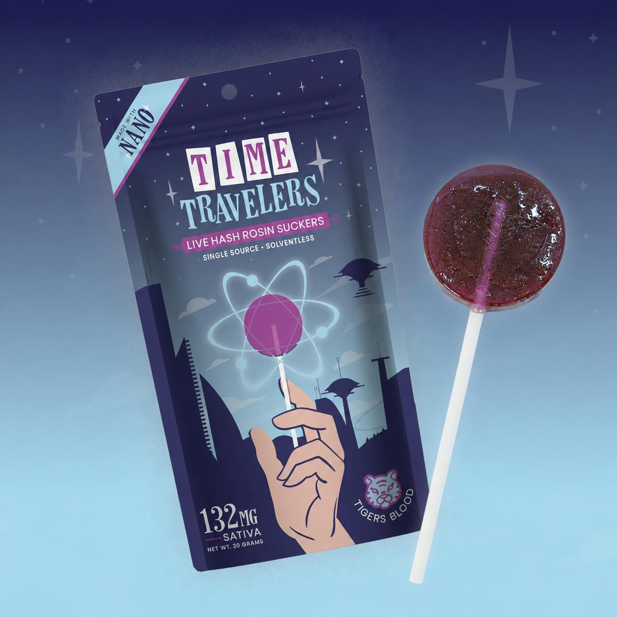Time Travelers - Nano Hash Rosin Sucker - Tigers Blood - Sativa - 132mg