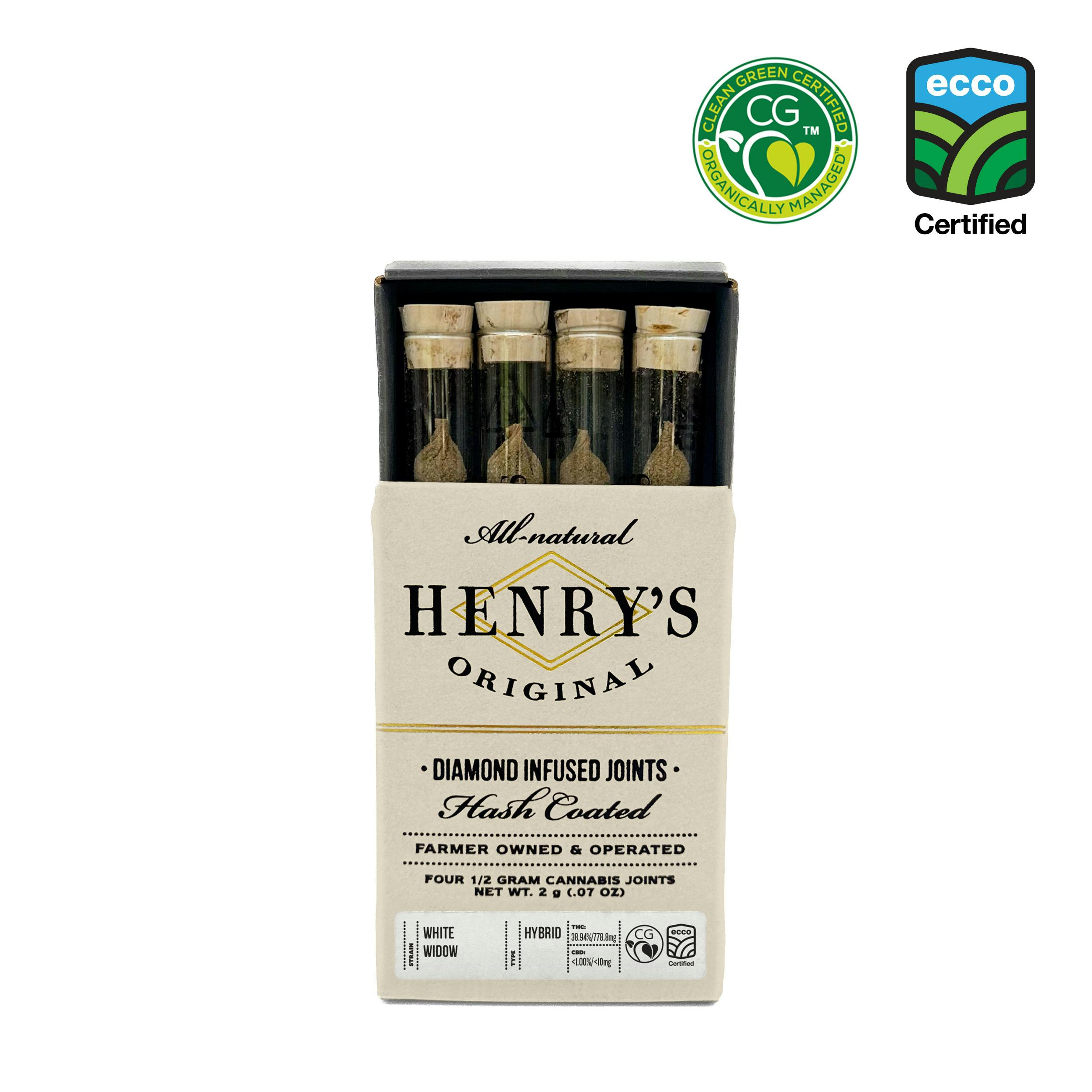 Henry's Original | White Widow | Infused Joints | 0.5g each | 4pk