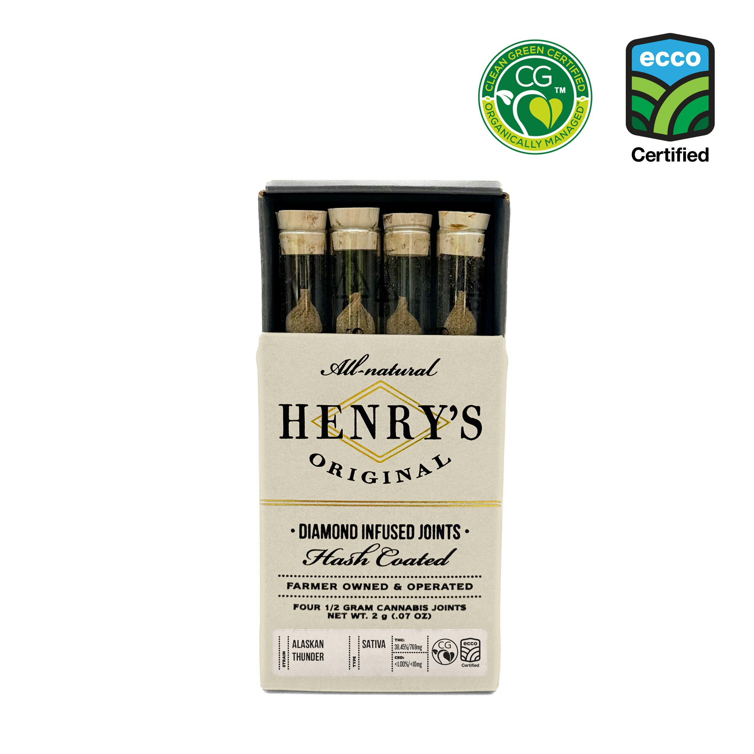 Henry's Original | Alaskan Thunder | Infused Joints | 0.5g each | 4pk