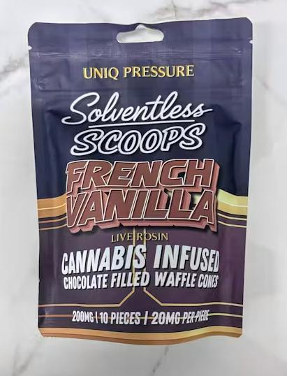 Solventless Scoops | French Vanilla Edibles | 200mg | 10ct | 20mg/ea