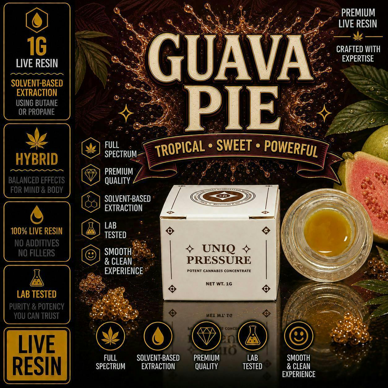 Guava Pie | Live Resin Concentrate | 1g at The H.U.B.