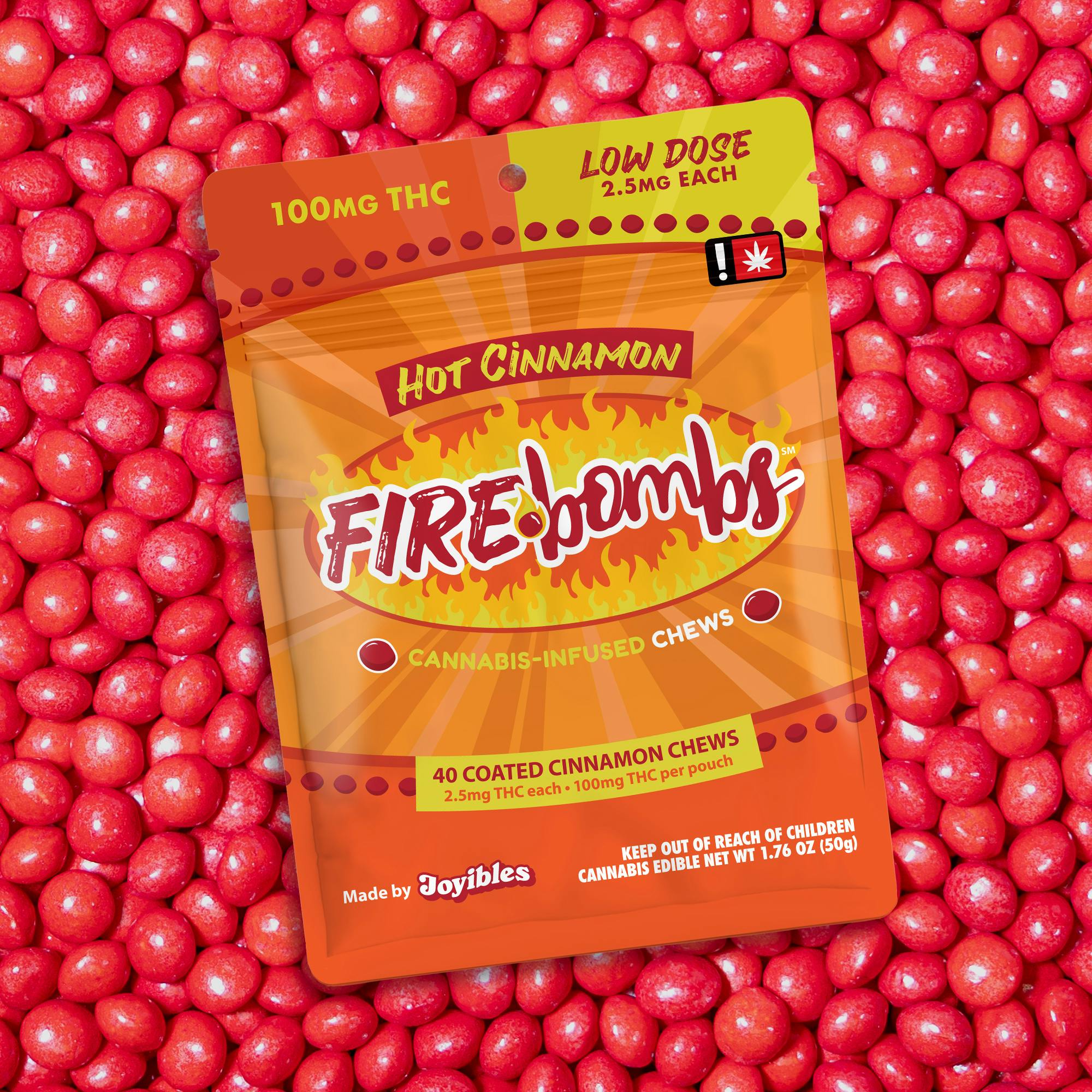 Fire Bombs Hot Cinnamon - 100mg THC (40pk / 2.5mg THC ea)