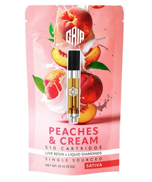 Peaches & Cream | Live Resin Cartridge | 1g at Apothecare Weed Provisioning Center Houghton Lake