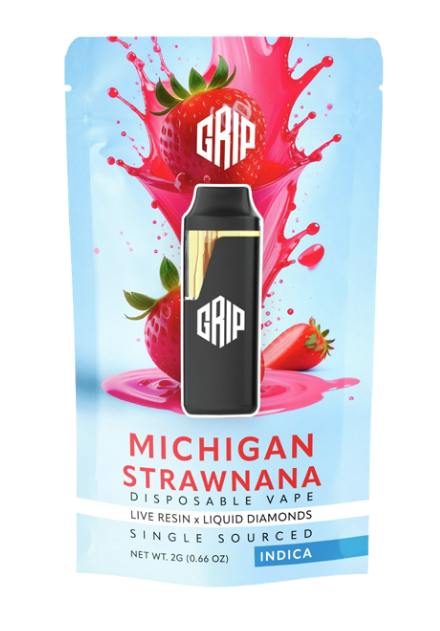 Michigan Strawnana | Live Resin Disposable | 2g