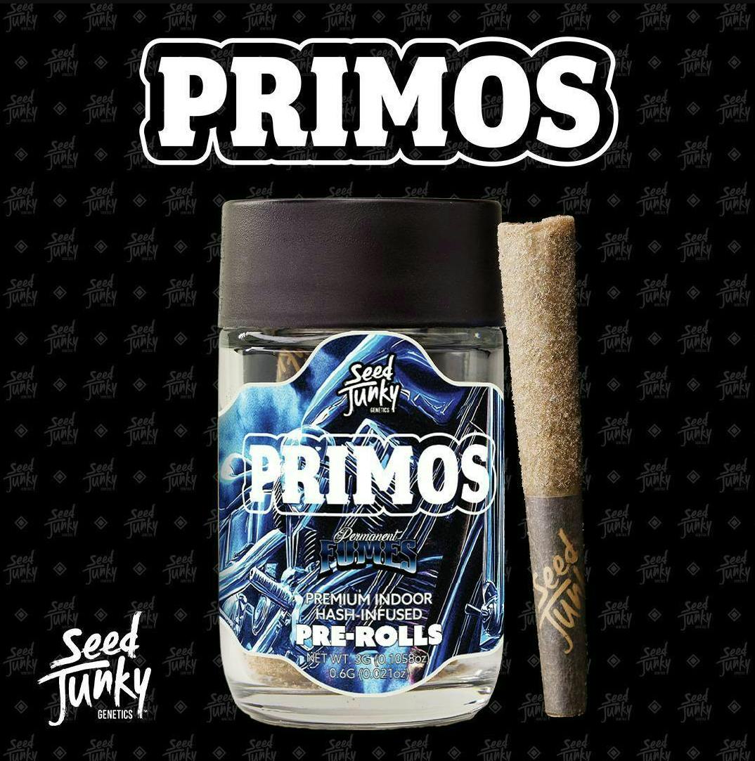 Permanent Fumes | Primos Bubble Hash Infused Joints | 0.6g each | 5pk