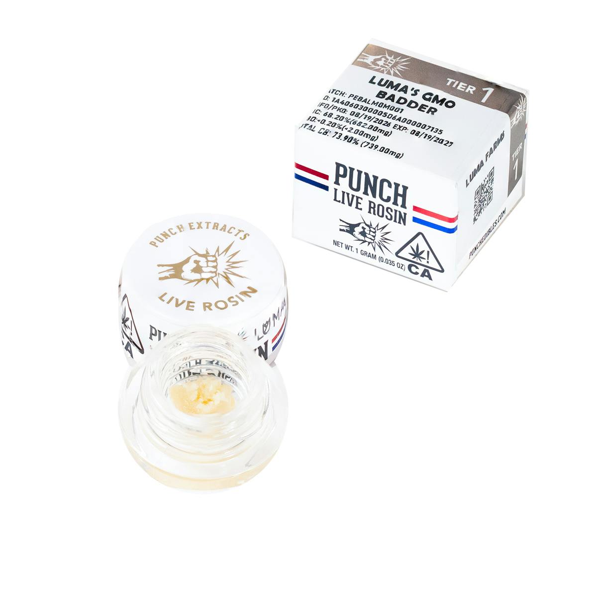 Punch | Luma's GMO | Tier 1 | Live Rosin | Cold Cure Badder | 1g