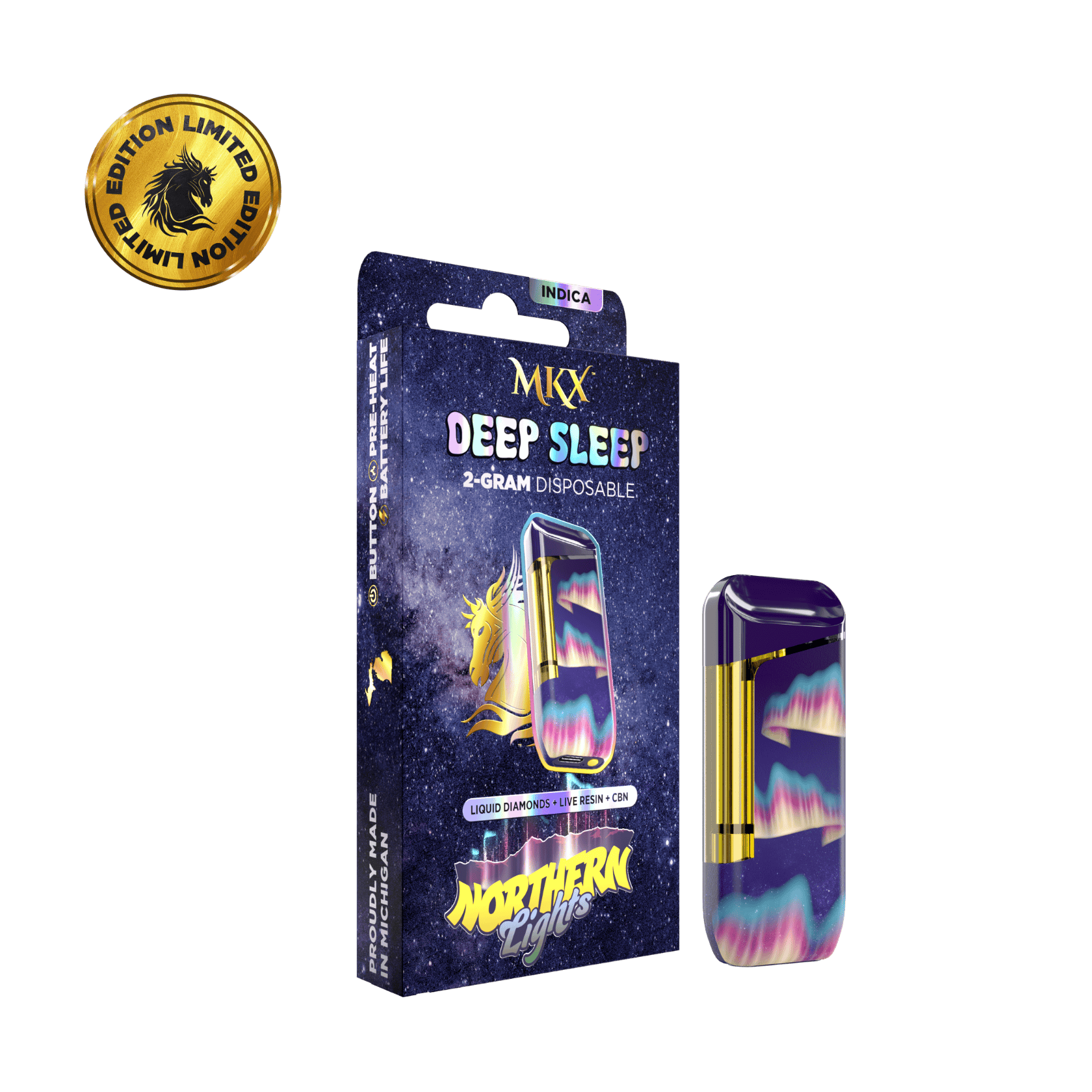 Deep Sleep | Northern Lights | LD + Live Resin + CBN Disposable | 2g