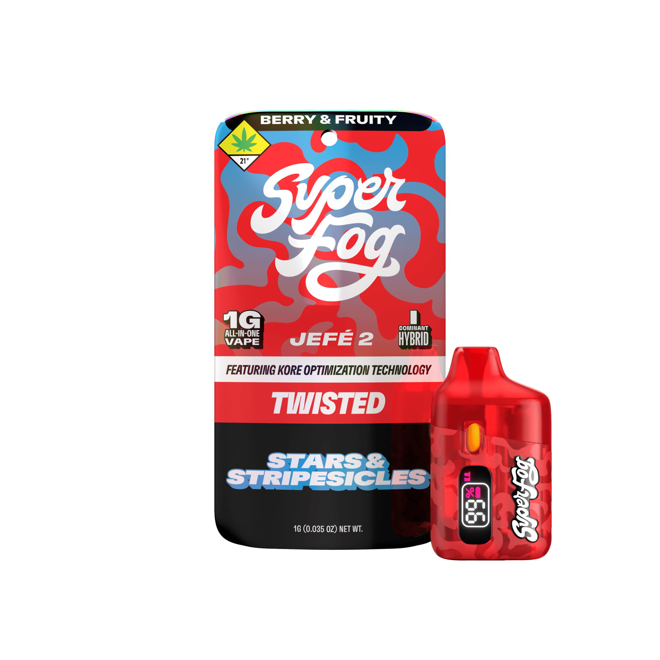 Stars & Stripesicles | TWISTED Liquid Diamonds Jefé 2 Disposable | 1g
