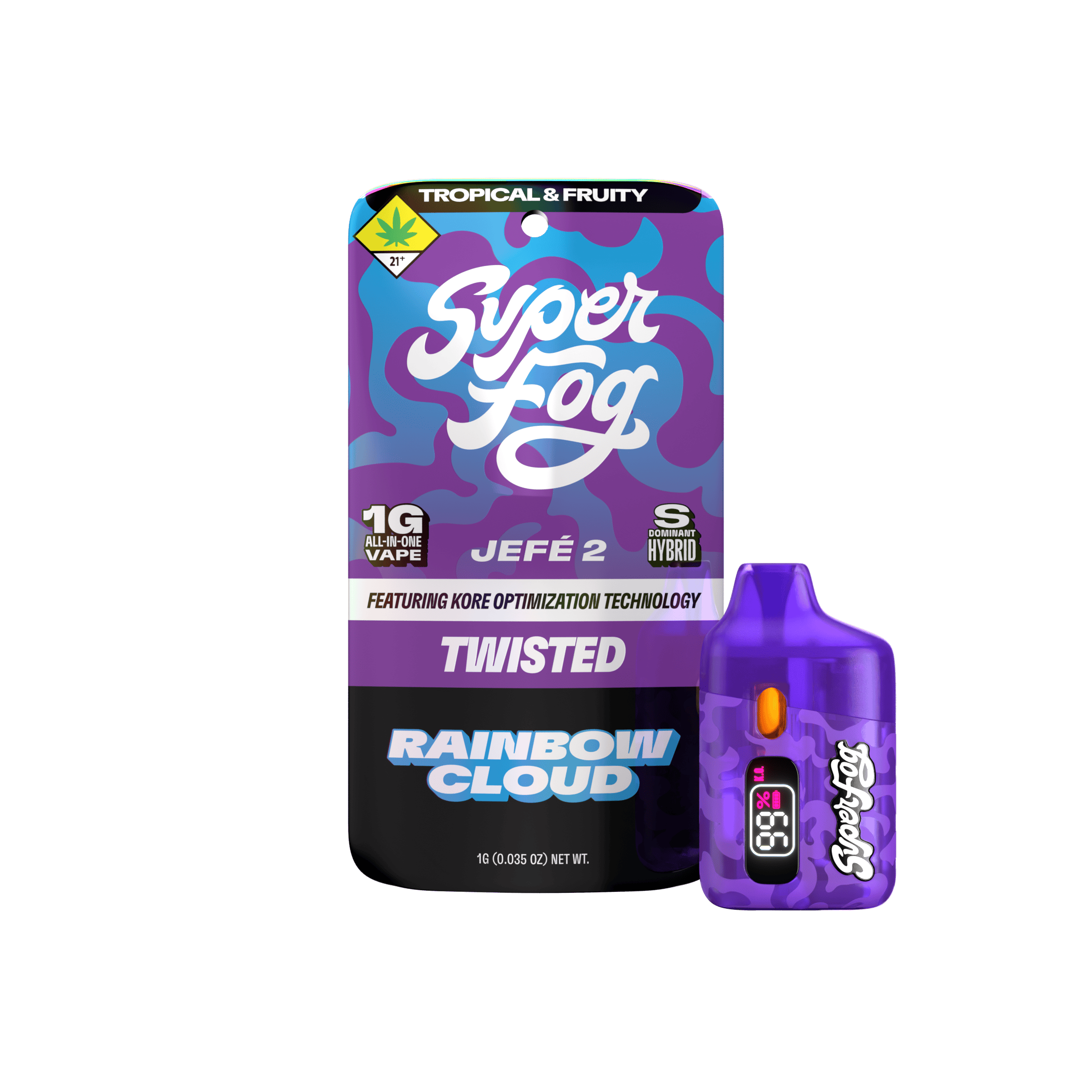 Rainbow Cloud | TWISTED Liquid Diamonds Jefé 2 Disposable | 1g