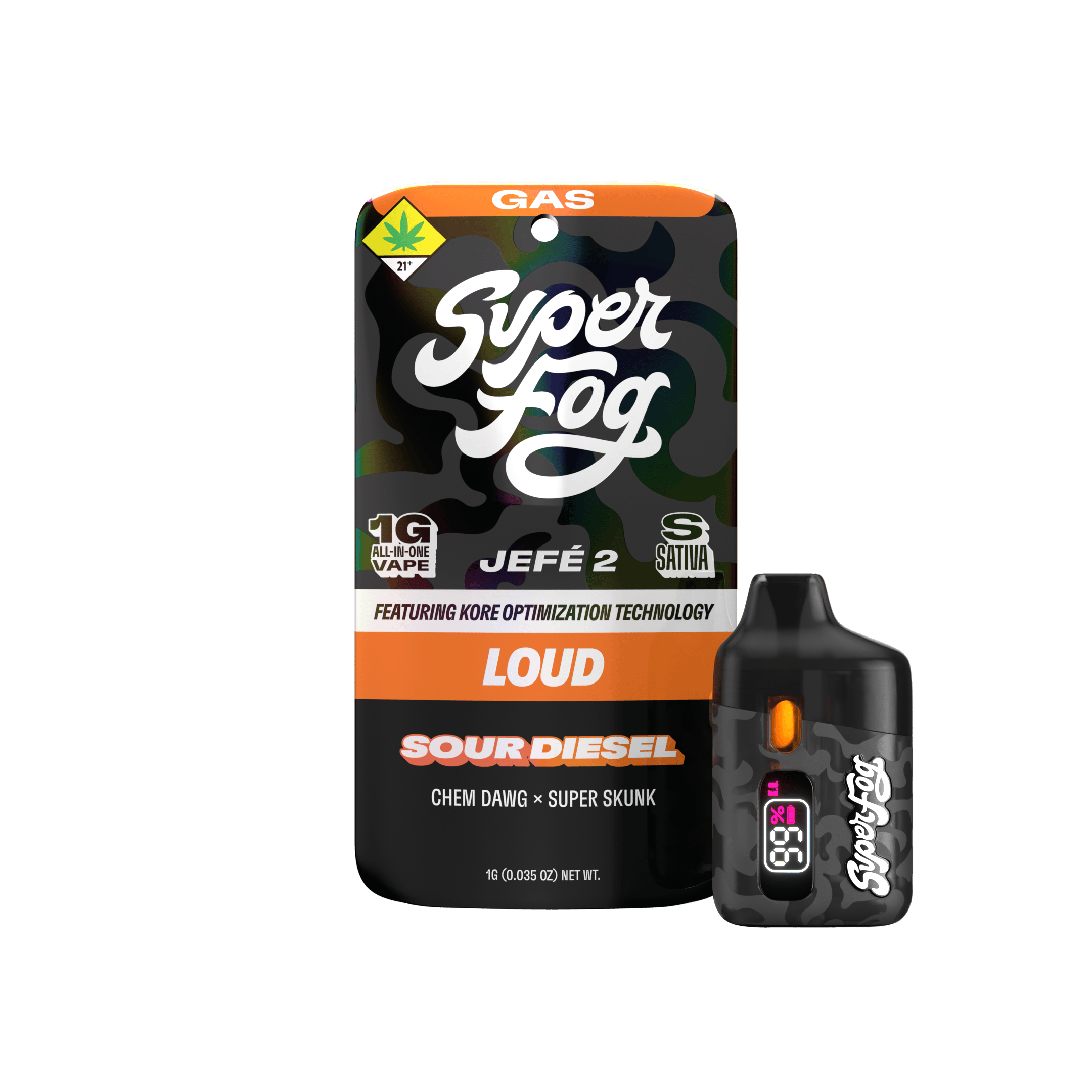 Sour Diesel | LOUD High Terpine Extract Jefé 2 Disposable | 1g