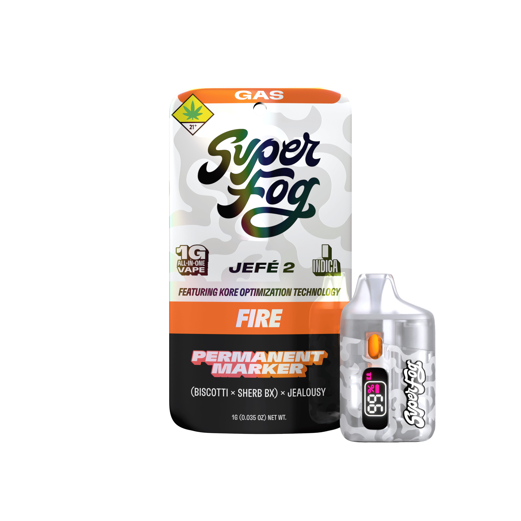 Permanent Marker | FIRE Liquid Diamonds Jefé 2 Disposable | 1g