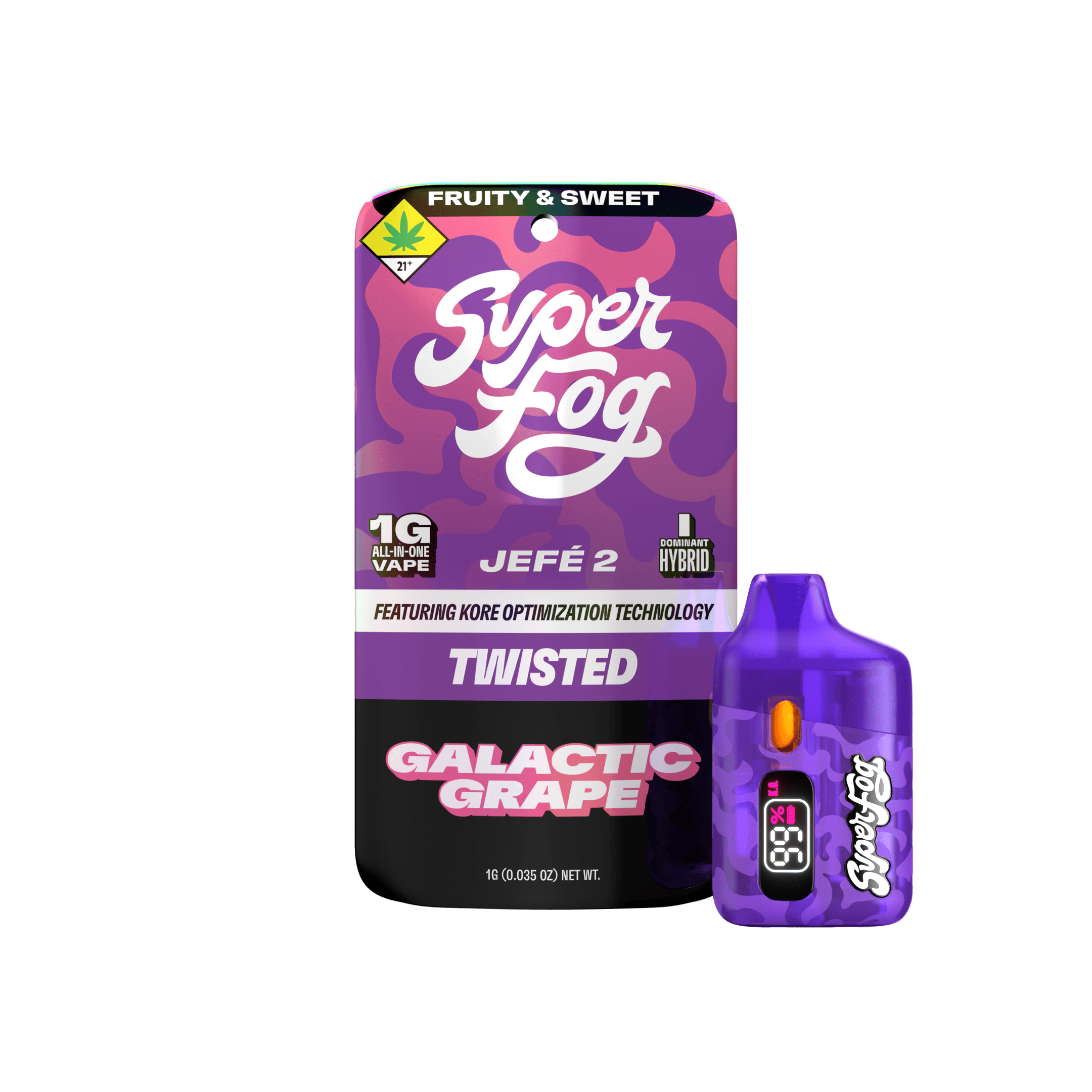 Galactic Grape | TWISTED Liquid Diamonds Jefé 2 Disposable | 1g