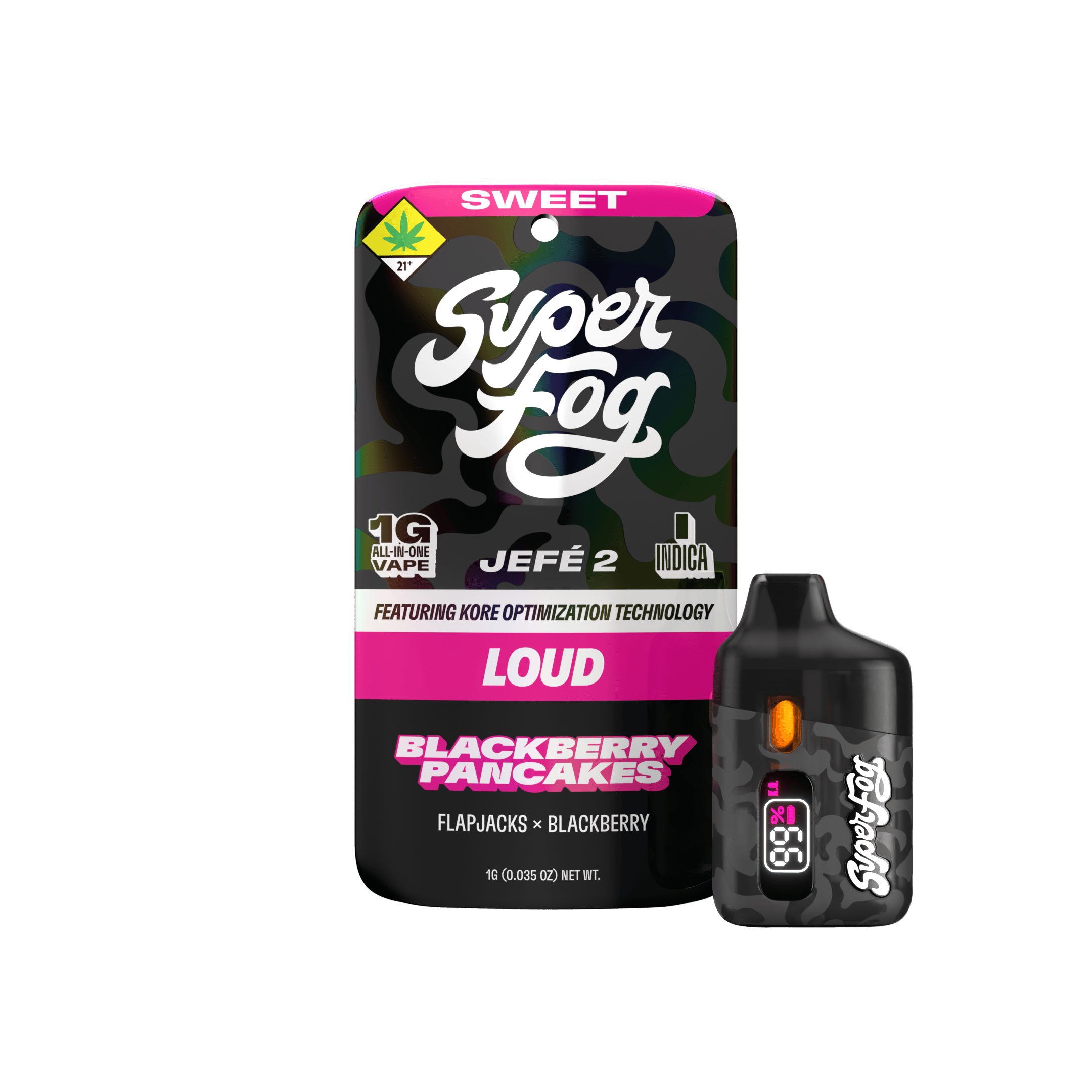 Blackberry Pancakes | LOUD High Terpine Extract Jefé 2 Disposable | 1g