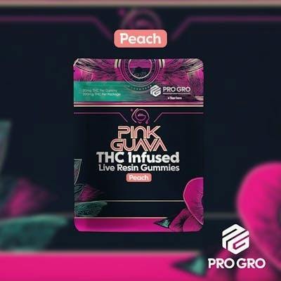 Pink Guava | Peach Live Resin Gummies | 200mg | 10ct | 20mg/ea