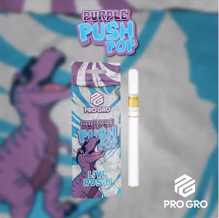 Purple Push Pop | Live Hash Rosin Disposable | 0.5g by Pro Gro