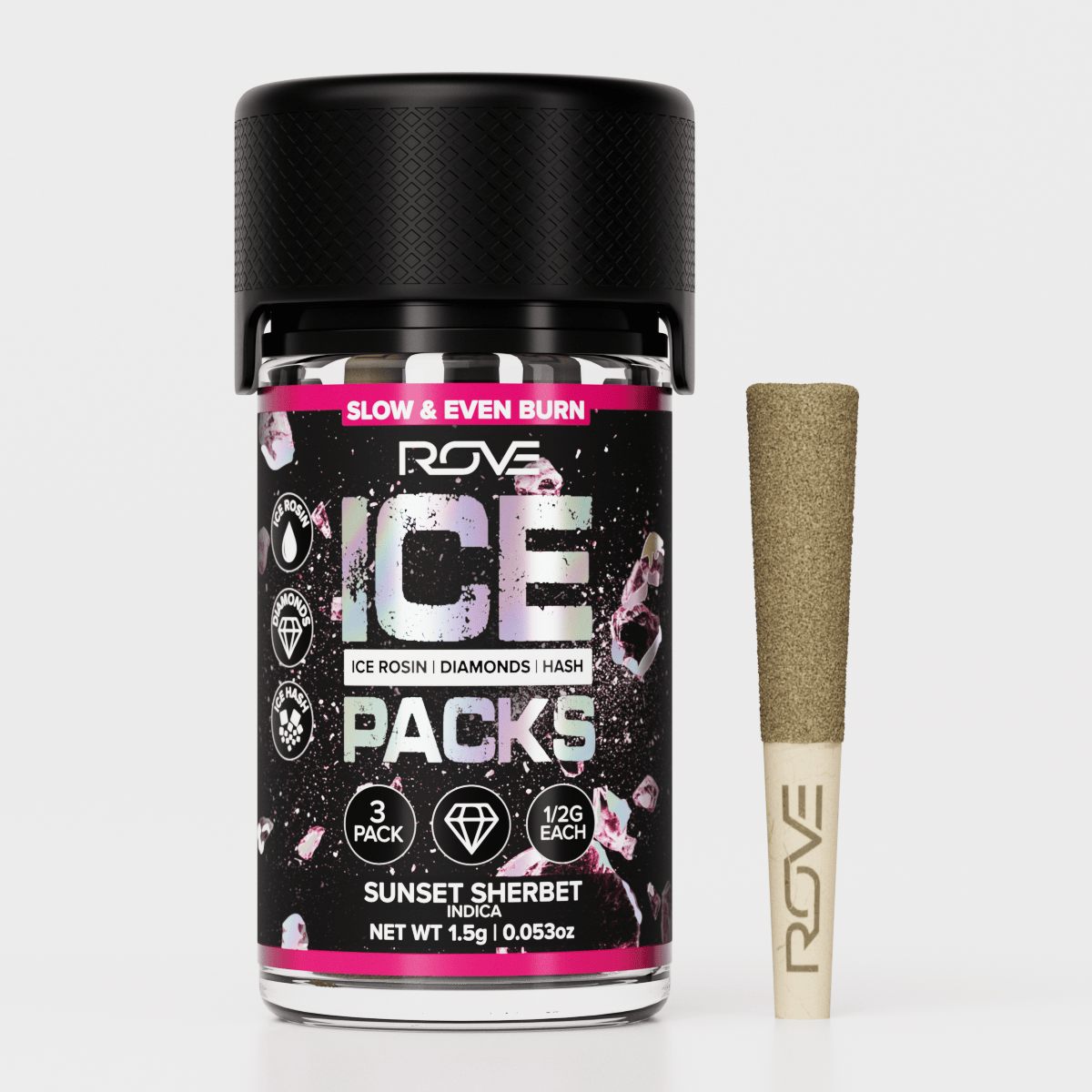 Sunset Sherbet | Infused Ice Packs (Rosin, Hash, and Diamonds) | 3x 0.5g