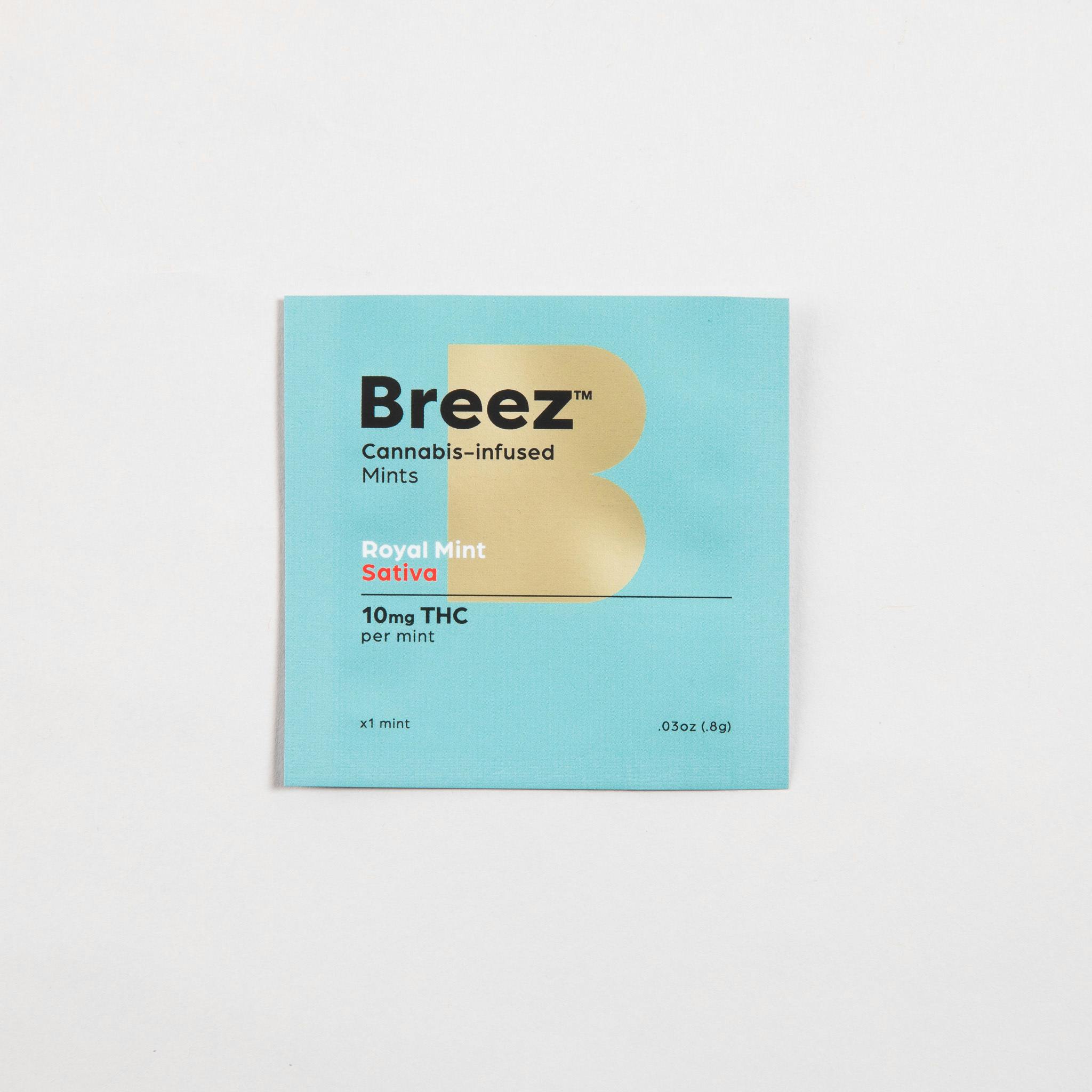 Breez Royal Mint Sativa THC Mints Pack 1ct