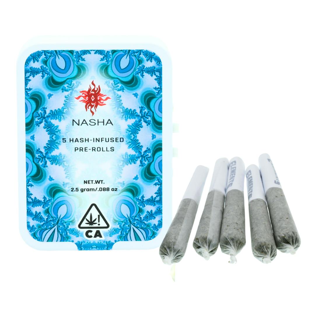 Hash Infused PreRolls - 5 Pack (S) Raspberry Cough x Papaya Bomb